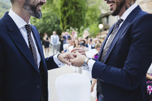 The Grooms Exchange Wedding Rings