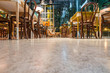Concrete floor in  modern urban restaurant