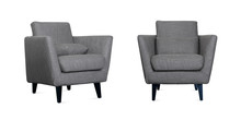 Grey Armchair In Two Angles