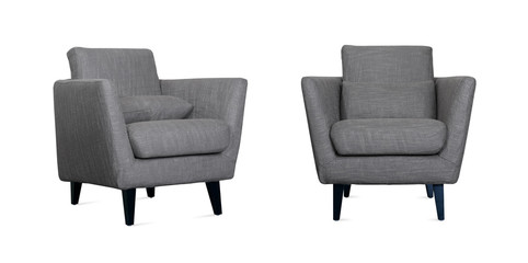 Grey Armchair in two angles