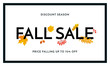 Autumn fall sale maple leaf poster autumnal shopping promo discount banner online store