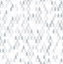 Seamless Pattern Background. Simple People Icons Gray Shades. Vector Illustration.