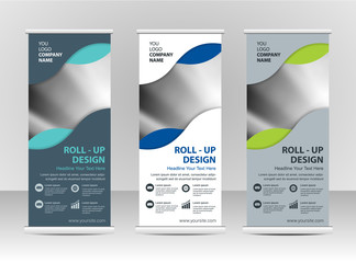 roll up banner stand template design