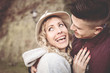 © liderina - Happy couple outdoor. Young couple  enjoying in spring day.