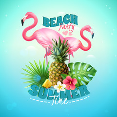 Sticker - Beach Party Background