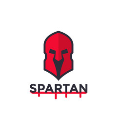 Wall Mural - Spartan helmet, vector logo concept