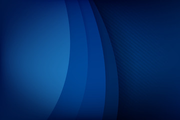 Wall Mural - Abstract deep blue background curve and overlap layer with basic simply geometry illustration 001