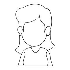 avatar businesswoman icon over white background vector illustration