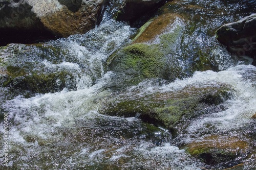 Riviere En Mouvement Eau Qui Coule Sur Des Rochers Stock Photo Adobe Stock