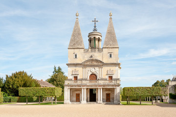 family chapel of medieval chateau d'anet near dreux in normandy, france