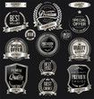 © totallyout - Luxury badges and labels with laurel wreath silver collection