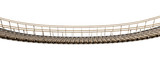 Fototapeta  - Old wooden suspended bridge isolated on white background. 3D illustration