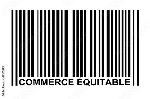 Code barres commerce équitable Tableau sur Toile