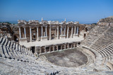 Fototapeta Mapy - Ancient amphitheater in Pamukkale, Turkey