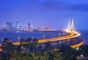 The Bandra–Worli Sea Link, officially called Rajiv Gandhi Sea Link.