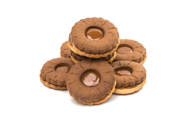 Wall Mural - Chocolate double cookie isolated