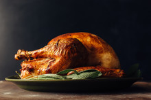 Roasted Turkey On A Platter