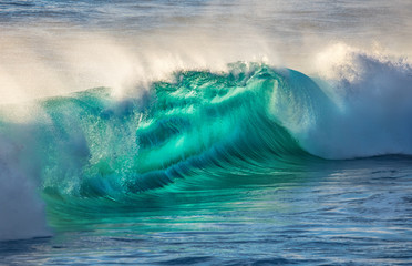Wall Mural - beautiful wave in storming sea water