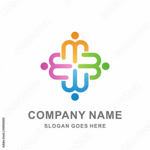 Colorful Circular Team Group Community People Holding Hands Business Company Stock Vector Logo Design Template Buy This Stock Vector And Explore Similar Vectors At Adobe Stock Adobe Stock