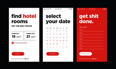 UI Elements Set Design for Smart Phones