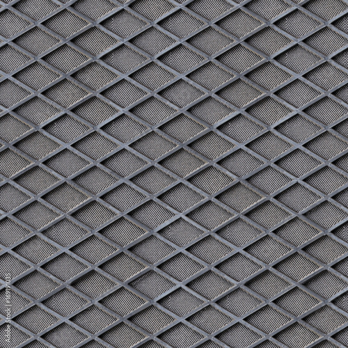 Diamond Metal Floor Industrial Background Metal Mesh High