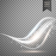 Poster - transparent white light effect in wavy shape