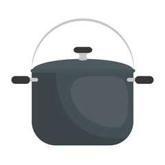 Wall Mural - Steel cooking pot icon vector illustration graphic design