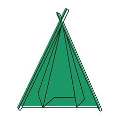 Wall Mural - Camping tent isolated icon vector illustration graphic design