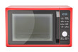 red microwave oven, 3D rendering