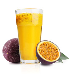 Passion fruit with fresh juice