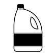 black sections silhouette of bleach clothes bottle