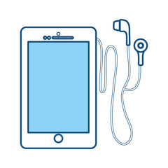 Wall Mural - Smartphone with earphones icon vector illustration graphic design