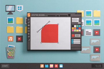 Wall Mural - Graphic design software