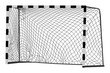 Soccer goal vector. Handball vector construction with net. Footsal goal. 