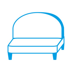 Sticker - couch icon over white background vector illustration