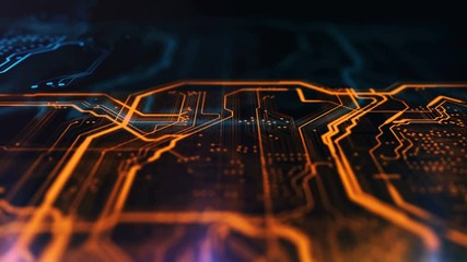 Wall Mural - technology background/technology background of the abstract computer motherboard, can be used in the