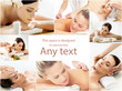 © Acronym - Women getting spa treatment. Health, medicine and recreation collage. Healing and massaging concept.