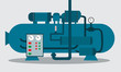 © Kristina - Compressor for storage of chemical. Vector illustration.