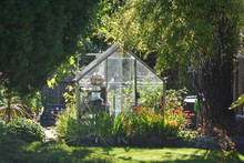 Greenhouse In Garden Setting, Casklit