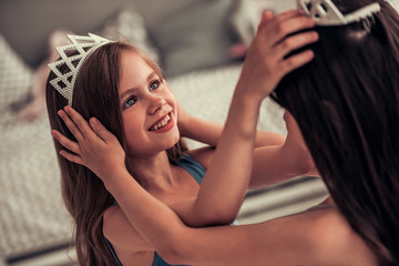 Wall Mural - Little girls playing