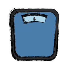 Wall Mural - body weight scale icon over white background vector illustration