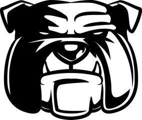 Wall Mural - Isolated Bulldog head logo illustration