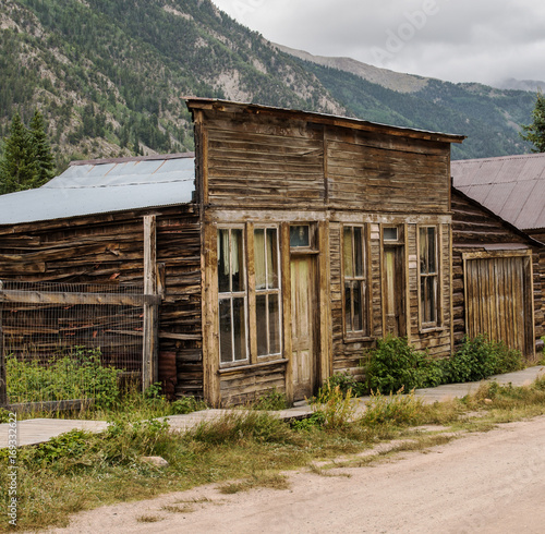 Closeup View Of Abandoned Cabin In The Gold And Silver Mining