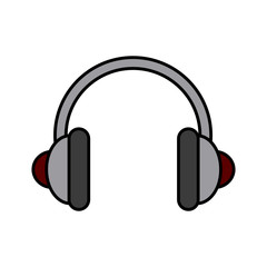 Sticker - headphone audio volume support equipment vector illustration