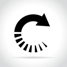 Circle Arrow Icon On White Background