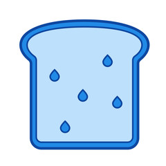 Wall Mural - Whole wheat bread vector line icon isolated on white background. Whole wheat bread line icon for infographic, website or app. Blue icon designed on a grid system.