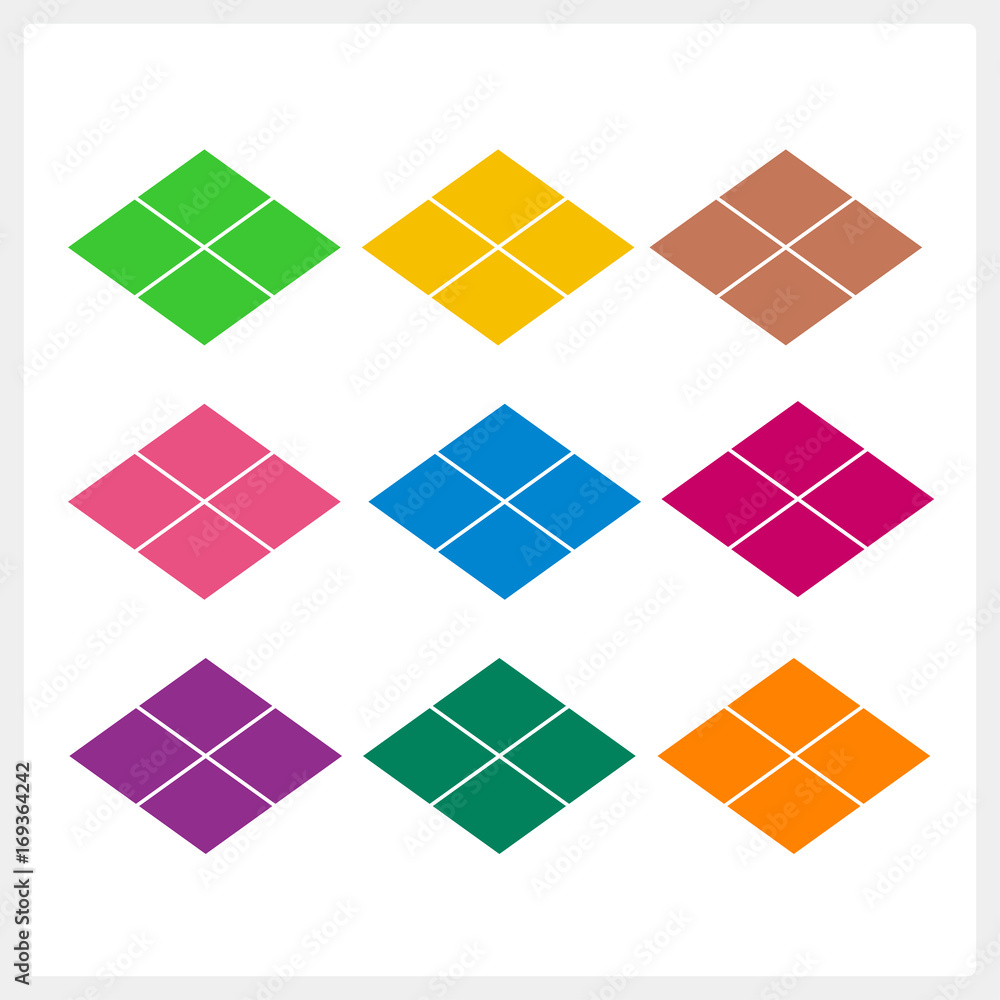 武田信玄・戦国大名（四つ割菱・家紋） Stock Vector | Adobe Stock