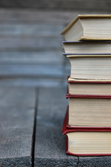 Canvas Print - books standing on a table