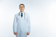 © Viacheslav Yakobchuk - Confident mature doctor in white coat over white background