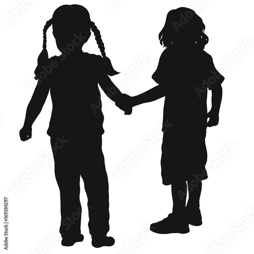 Silhouette Of Boy And Girl Holding Hands Stock Illustration Adobe Stock Silhouette Of Boy And Girl Holding Hands Stock Illustration Adobe Stock